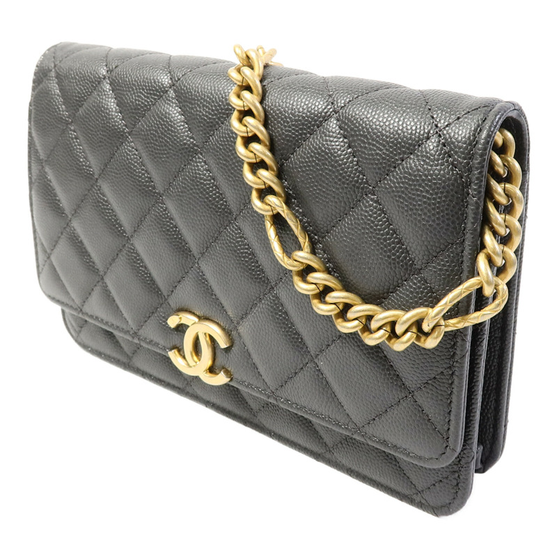 CHANEL 牛皮皮革Wallet On Chain鏈帶肩背袋-1