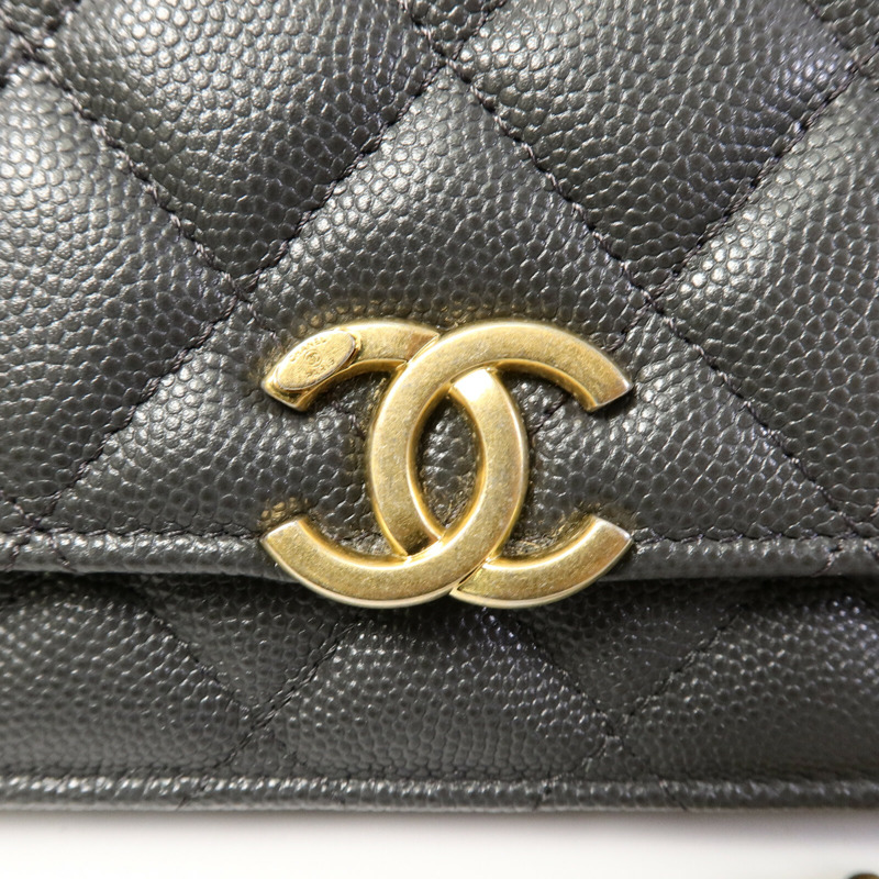 CHANEL 牛皮皮革Wallet On Chain鏈帶肩背袋-7