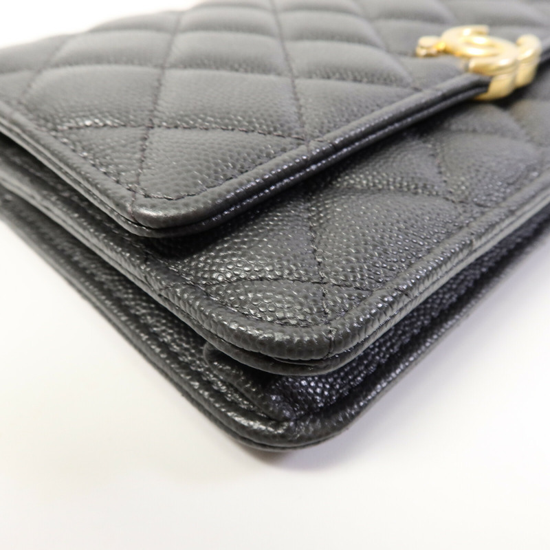 CHANEL 牛皮皮革Wallet On Chain鏈帶肩背袋-10