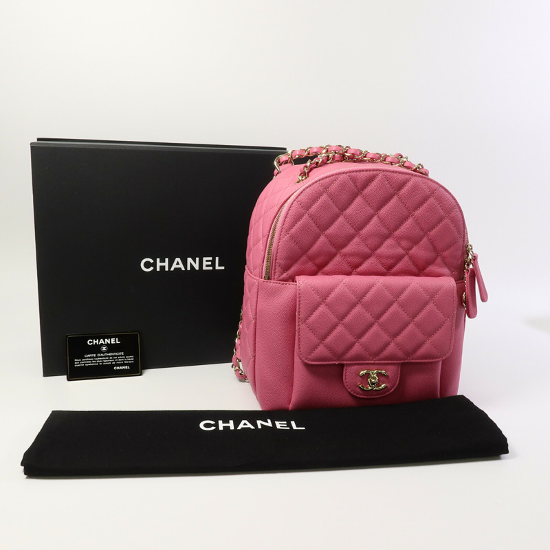CHANEL 牛皮皮革CC Day Backpack背包-12