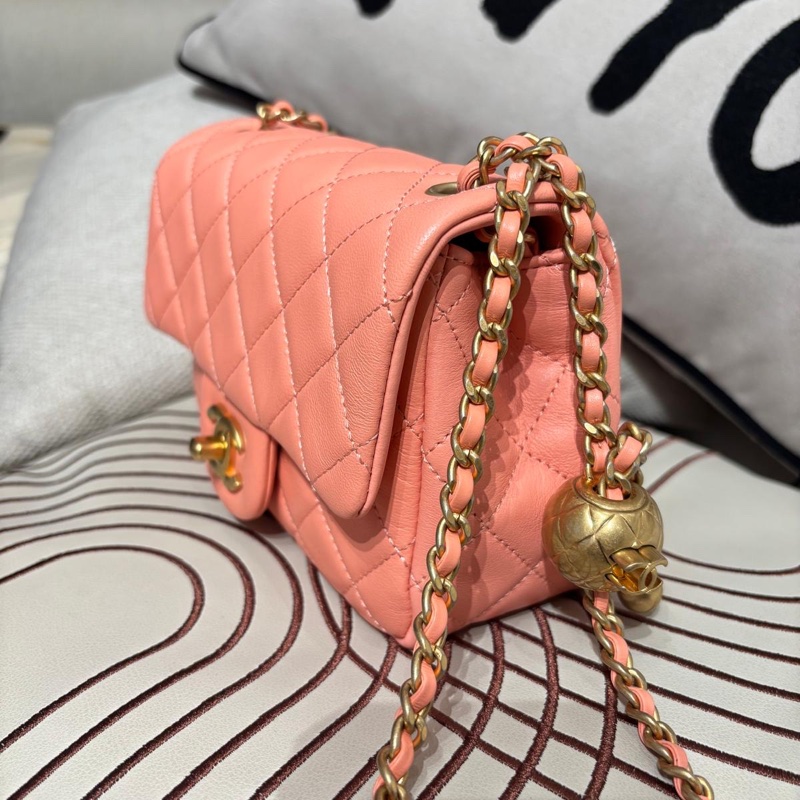 Chanel Mini Flap Bag With Pearl Crush ,金球方胖,-1