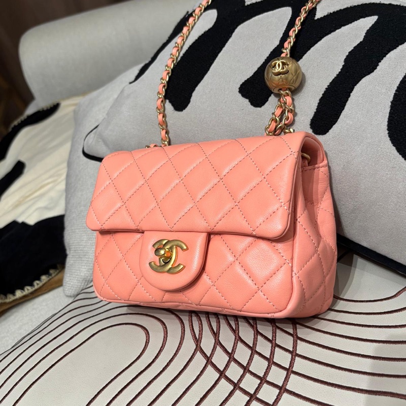 Chanel Mini Flap Bag With Pearl Crush ,金球方胖,-4