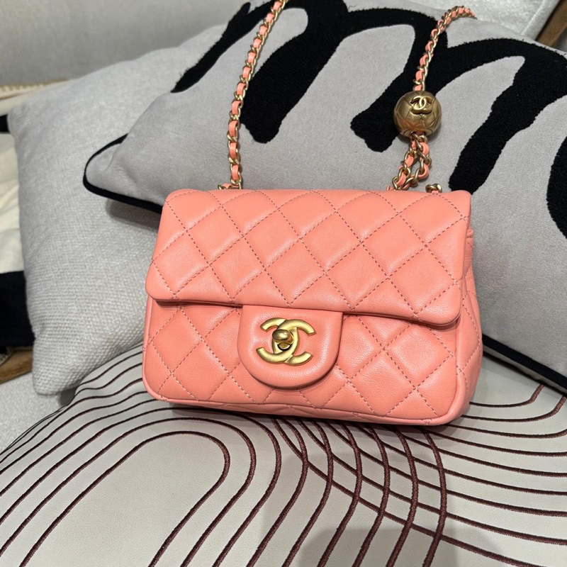 Chanel Mini Flap Bag With Pearl Crush ,金球方胖,-6