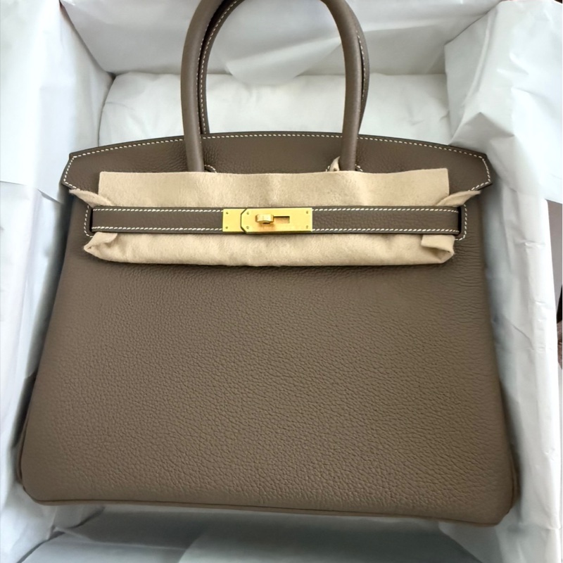 (全新未用)Hermes birkin30大象灰金 k刻-0
