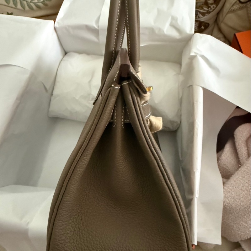 (全新未用)Hermes birkin30大象灰金 k刻-3