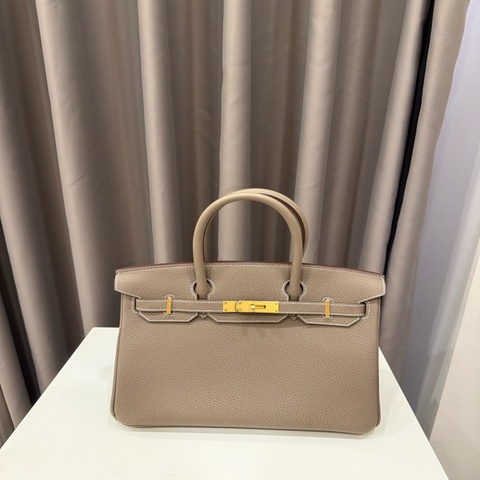 （全新未用）Hermes birkin30大象灰金 k刻