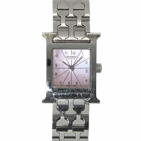 愛馬仕 H-Watch Mini HH1 110 女士腕錶 粉紅錶殼石英錶