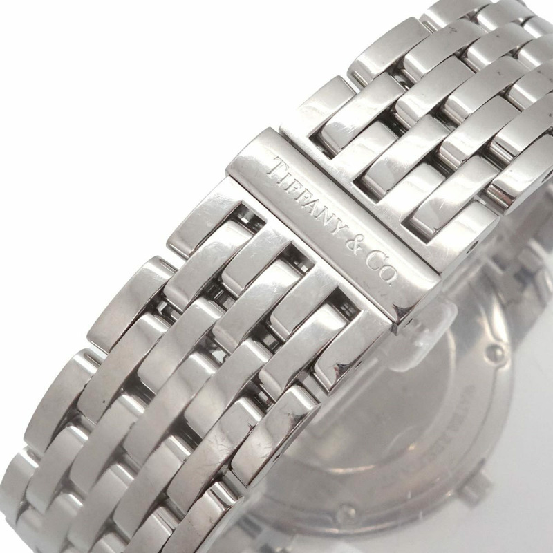 Tiffany & Co.) Markround 男士腕錶,銀色,石英錶。-5