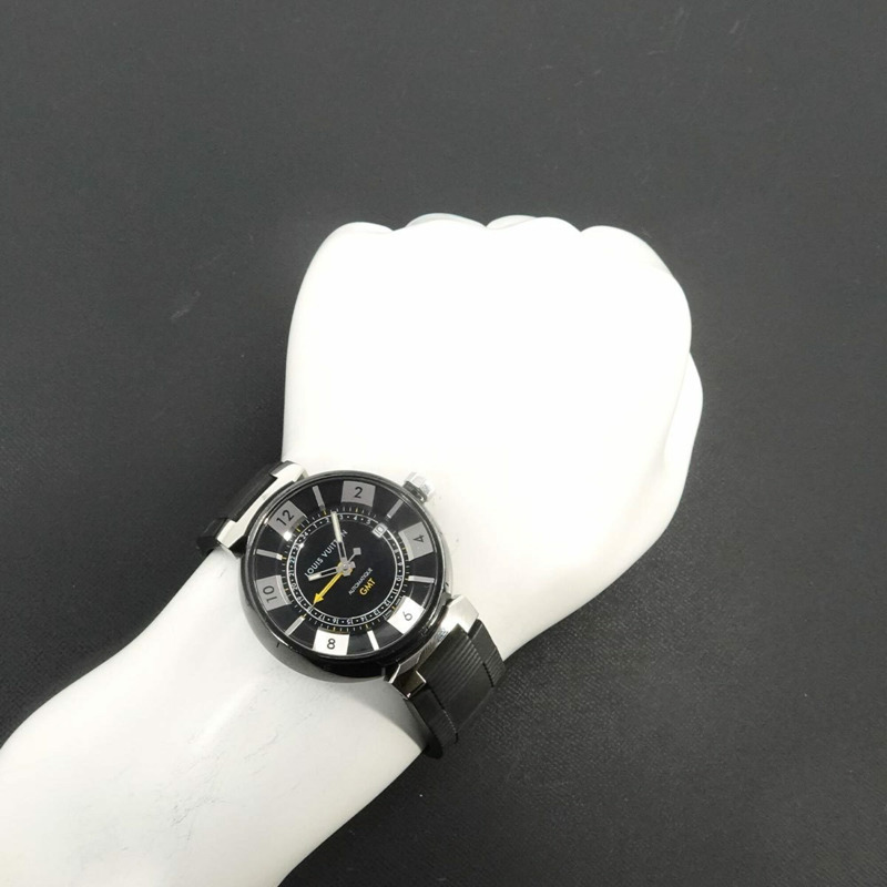 路易威登 Tambour 黑色 GMT Q113K 男士腕錶,附日期顯示和自動上鍊機芯-2