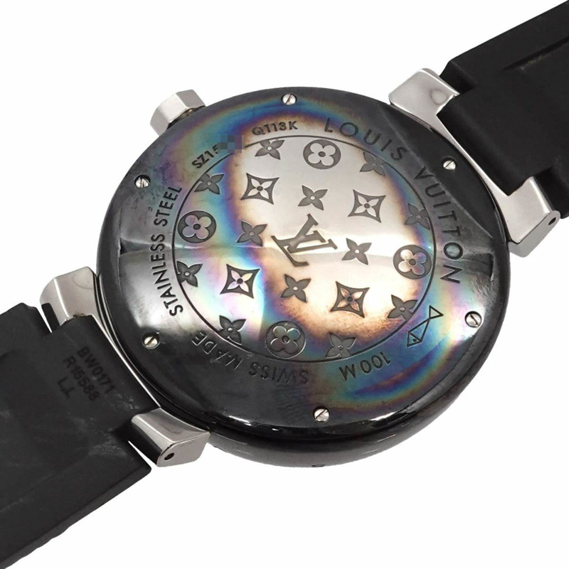 路易威登 Tambour 黑色 GMT Q113K 男士腕錶,附日期顯示和自動上鍊機芯-5