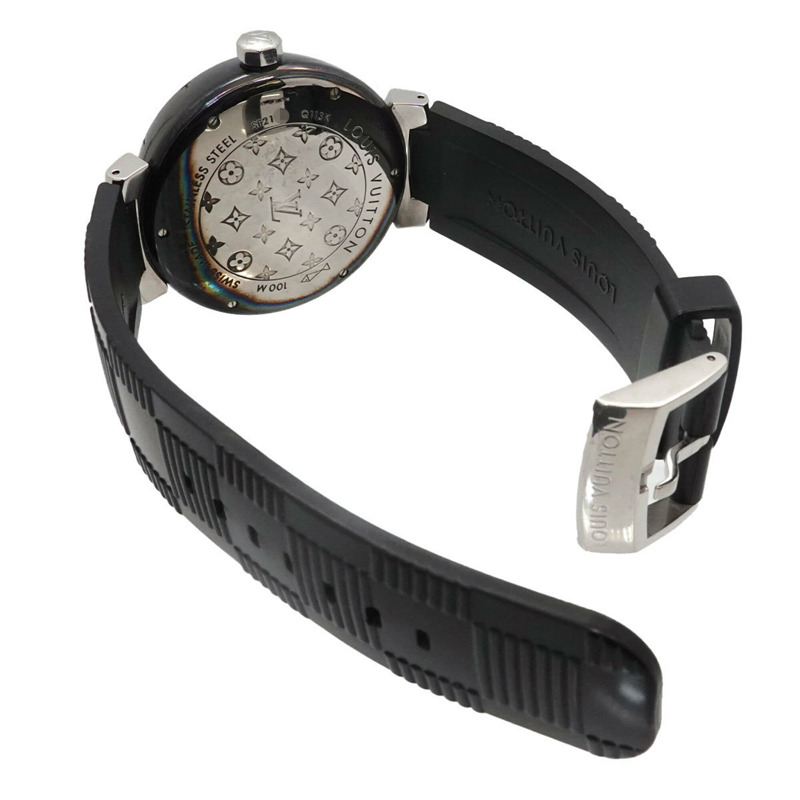 路易威登 Tambour 黑色 GMT Q113K 男士腕錶，附日期顯示和自動上鍊機芯-3