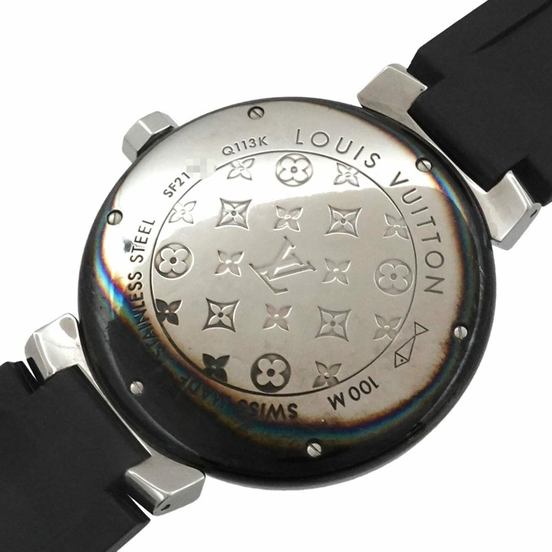 路易威登 Tambour 黑色 GMT Q113K 男士腕錶，附日期顯示和自動上鍊機芯-5