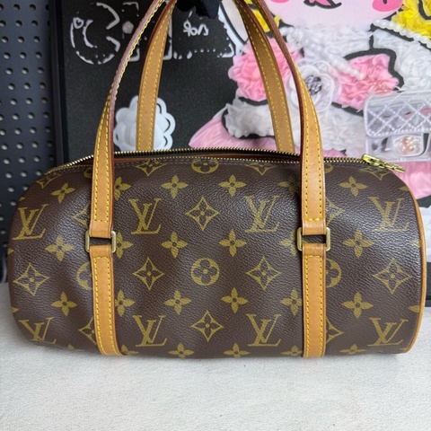 Louis Vuitton 路易威登巴比龍圓筒包 黃皮老花 26cm