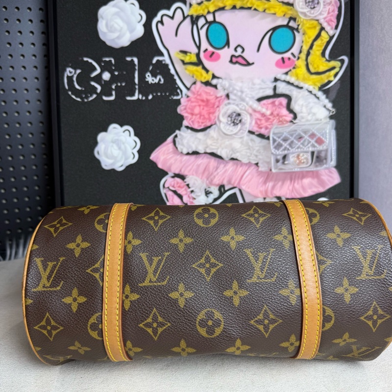 Louis Vuitton 路易威登巴比龍圓筒包 黃皮老花 26cm-1