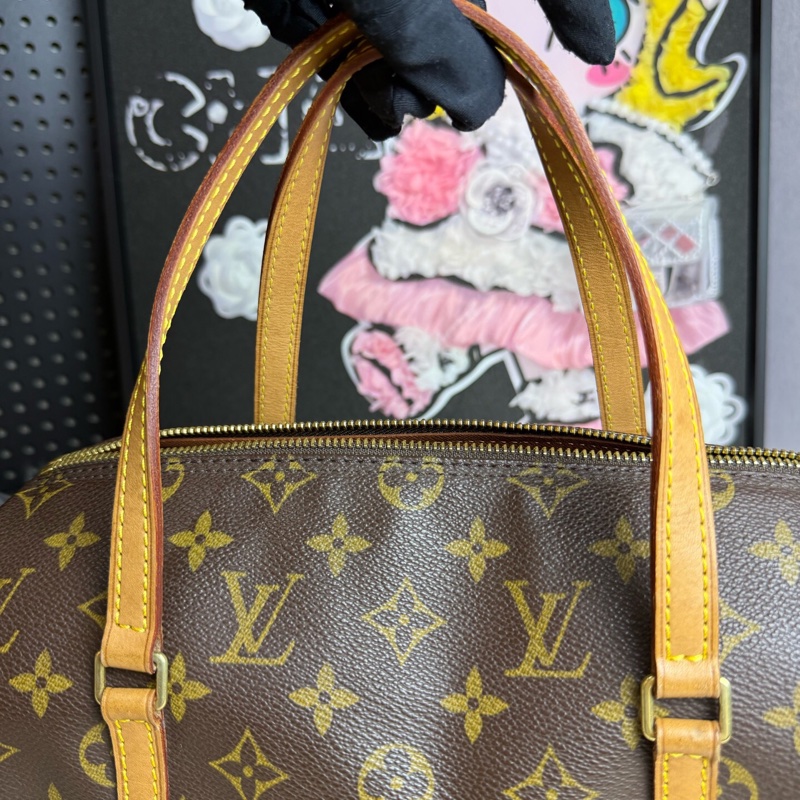 Louis Vuitton 路易威登巴比龍圓筒包 黃皮老花 26cm-9