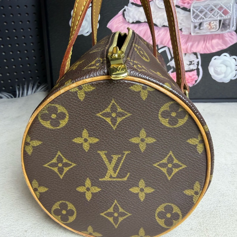 Louis Vuitton 路易威登巴比龍圓筒包 黃皮老花 26cm-11