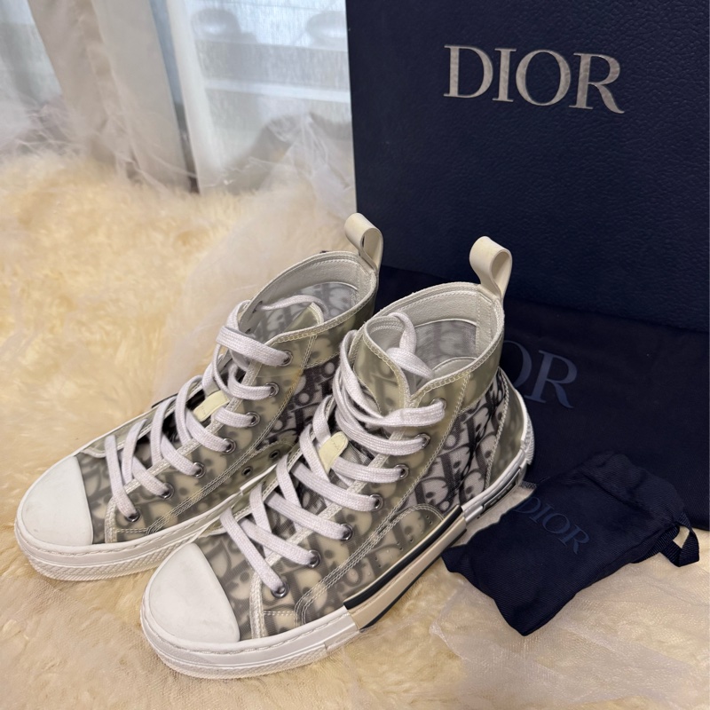 Dior Sneaker In Oblique B23 High-Top Sneakers 老花透明防水高筒帆布鞋-0