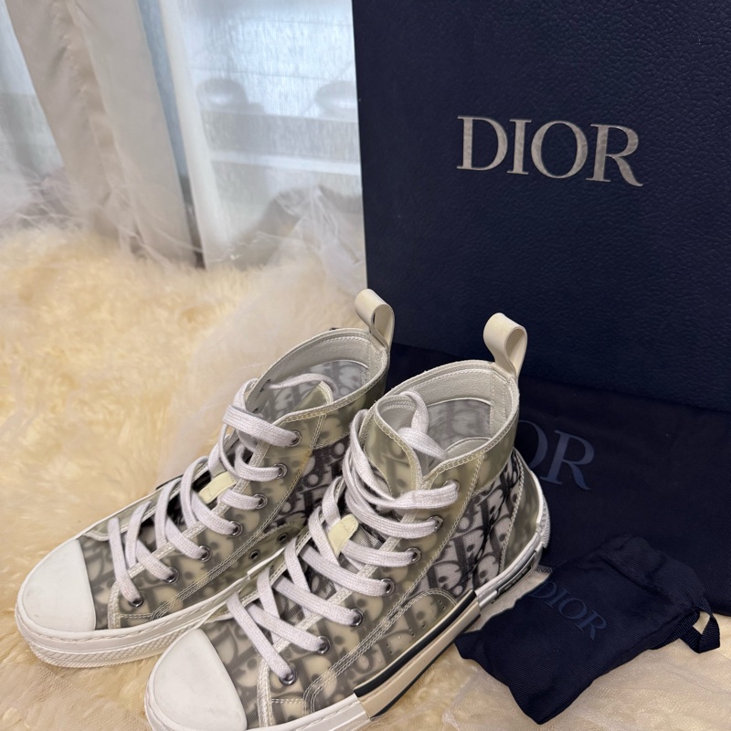 Dior Sneaker In Oblique B23 High-Top Sneakers 老花透明防水高筒帆布鞋-1