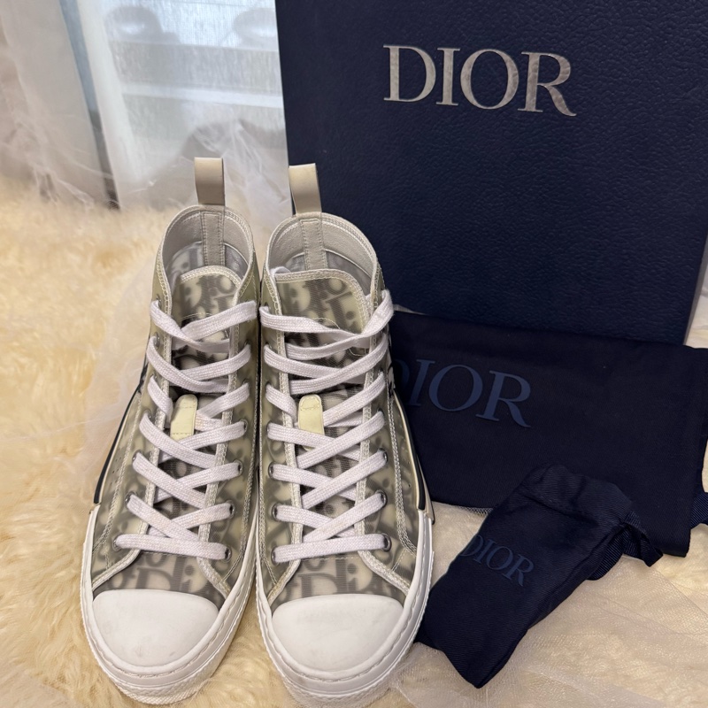 Dior Sneaker In Oblique B23 High-Top Sneakers 老花透明防水高筒帆布鞋-5