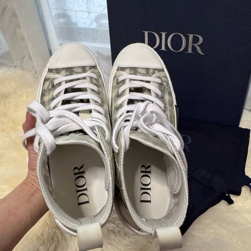 Dior Sneaker In Oblique B23 High-Top Sneakers 老花透明防水高筒帆布鞋-9