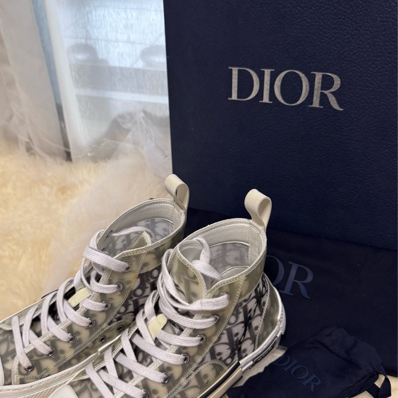 Dior Sneaker In Oblique B23 High-Top Sneakers 老花透明防水高筒帆布鞋-10