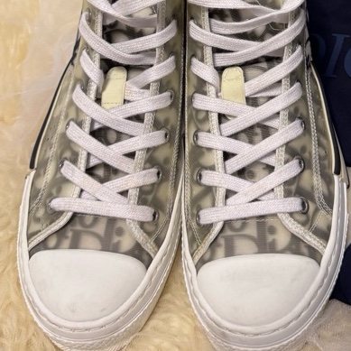 Dior Sneaker In Oblique B23 High-Top Sneakers 老花透明防水高筒帆布鞋-12