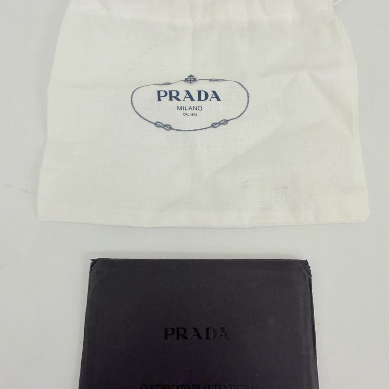 Prada桃粉防刮牛皮迷你貝殼手提斜背包-46