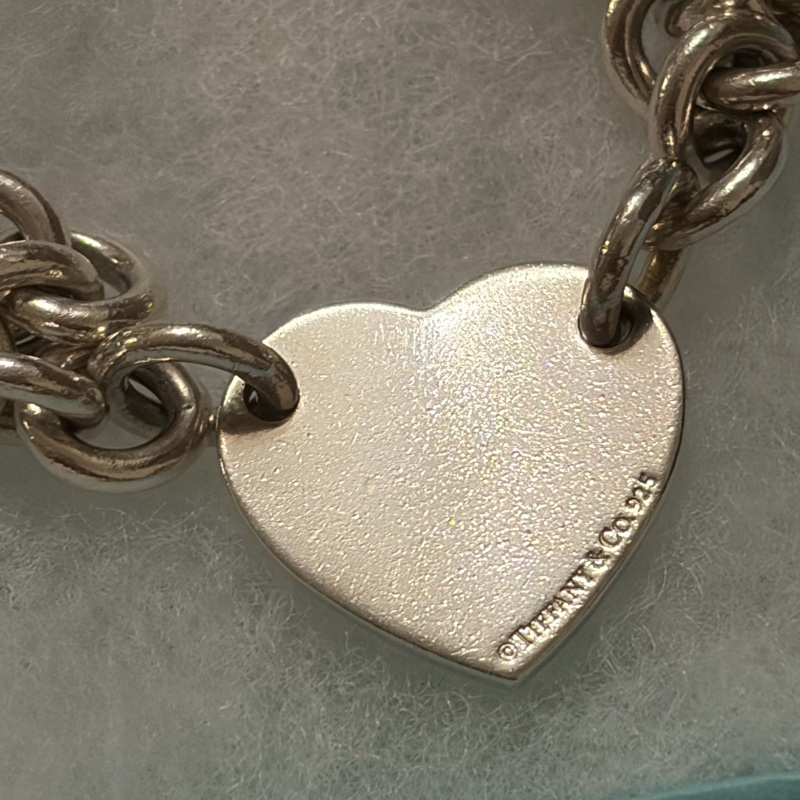 Tiffany純銀愛心手鍊-12