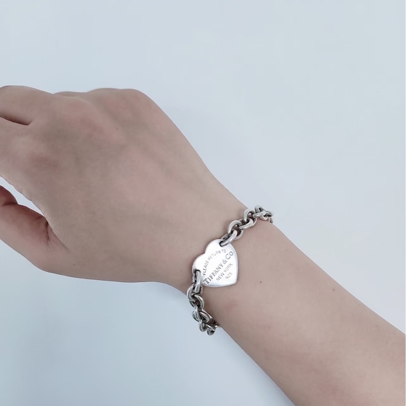 Tiffany純銀愛心手鍊-27