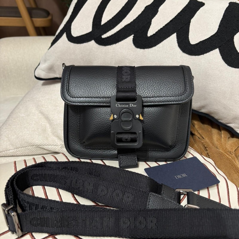 Dior Gallop mini Shoulder Bag Grained calfskin Black-0
