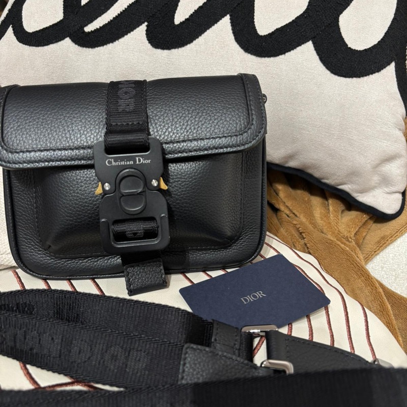Dior Gallop mini Shoulder Bag Grained calfskin Black-3