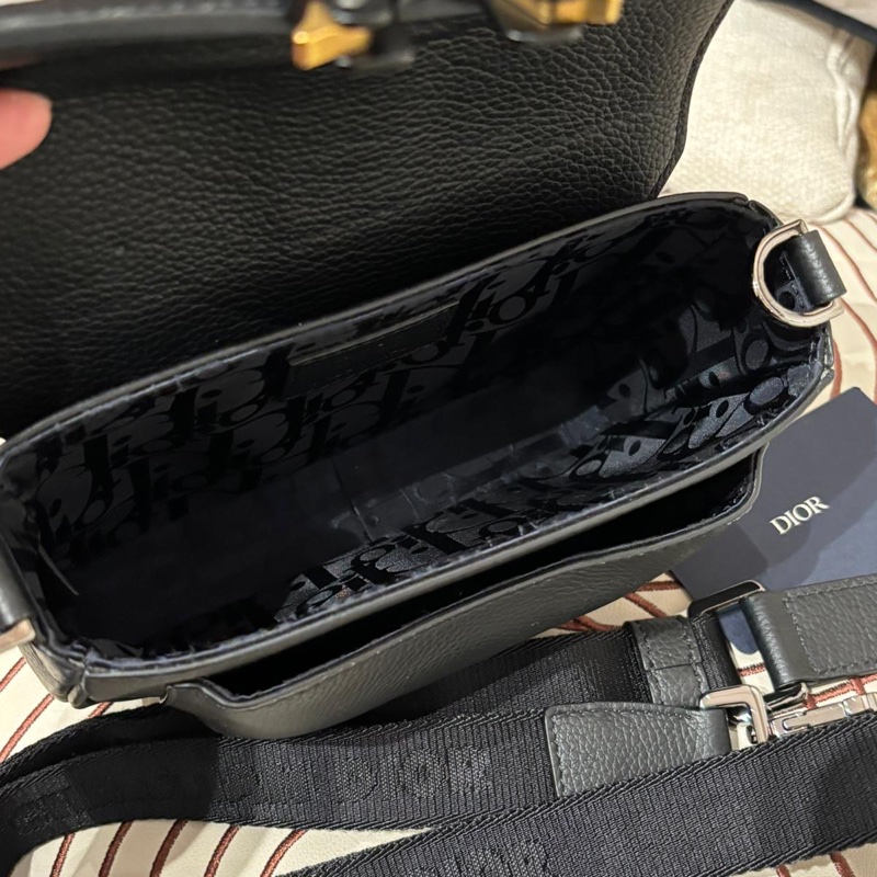 Dior Gallop mini Shoulder Bag Grained calfskin Black-5