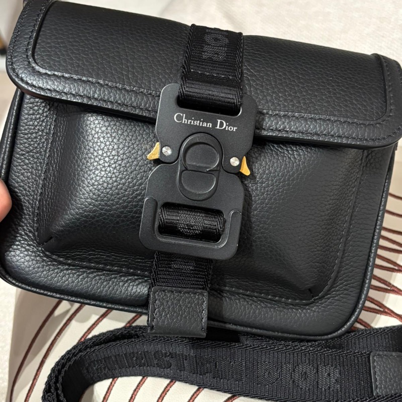 Dior Gallop mini Shoulder Bag Grained calfskin Black-6