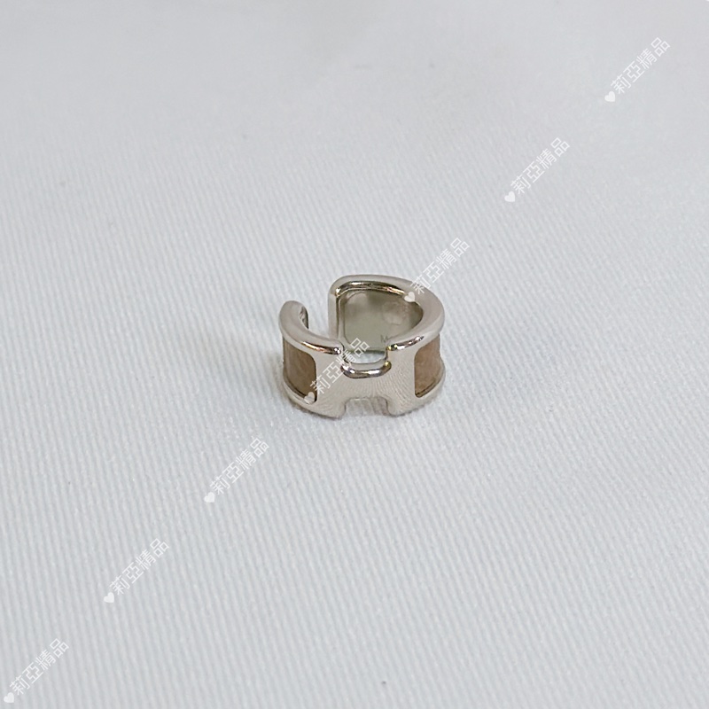 莉亞精品♡ Hermes 大象灰銀 耳骨夾 二手美品-2