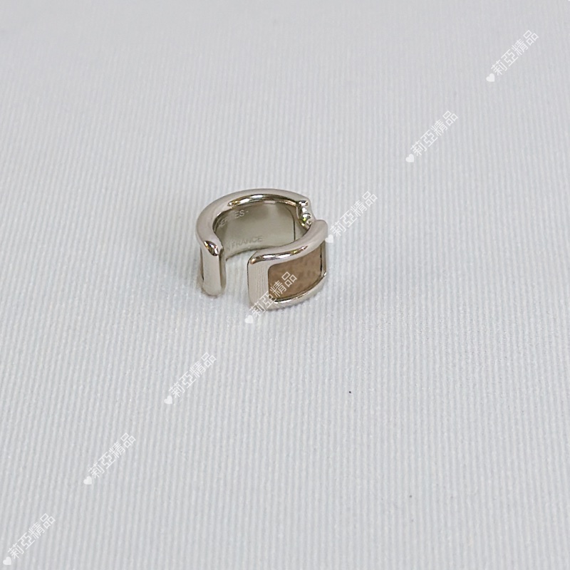 莉亞精品♡ Hermes 大象灰銀 耳骨夾 二手美品-3