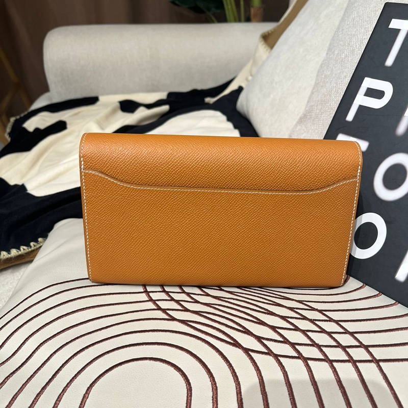 Hermes Constance Wallet Stamp X Gold 金金-3