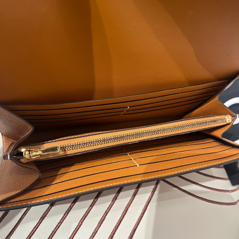Hermes Constance Wallet Stamp X Gold 金金-6