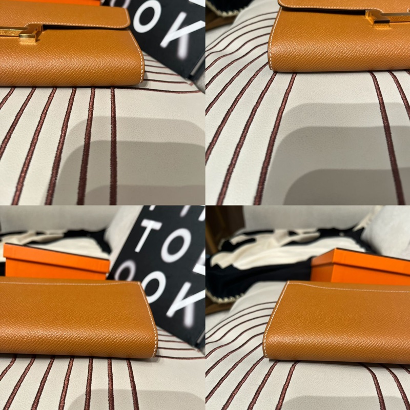 Hermes Constance Wallet Stamp X Gold 金金-9