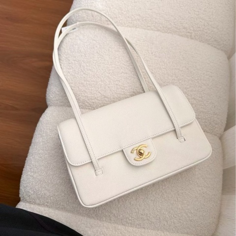 Chanel Preppy coco 白色/金色 22cm（小號）