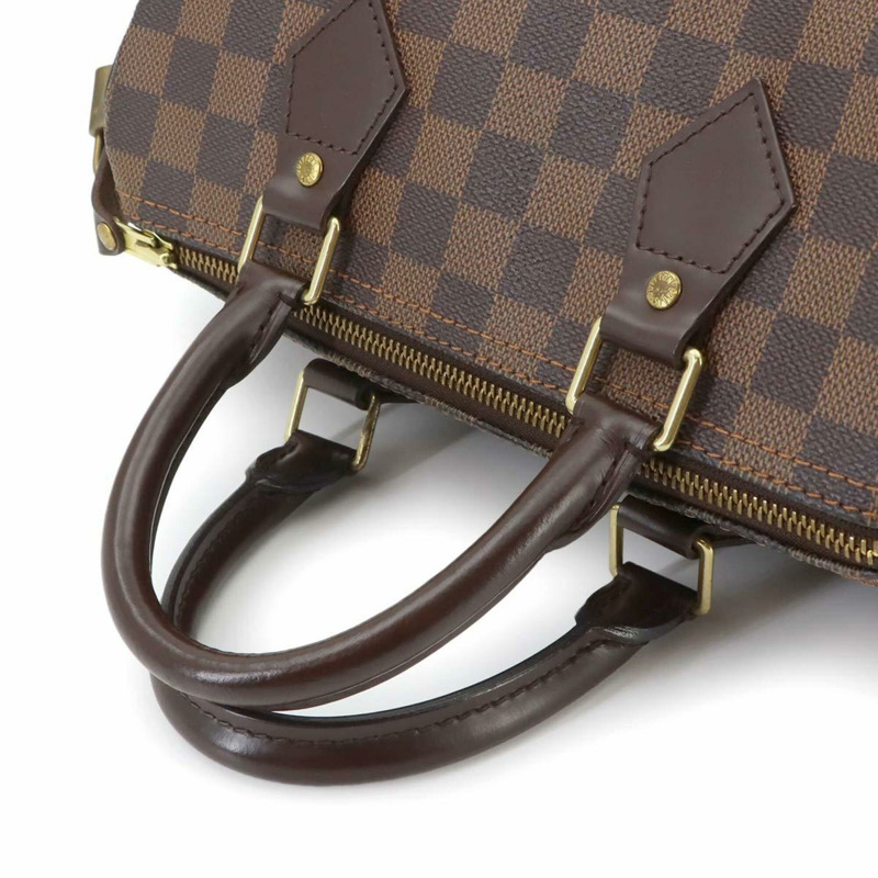 路易威登 Damier Speedy 25 手提包，Ebene 棕色，N41532，金色五金配件。-4
