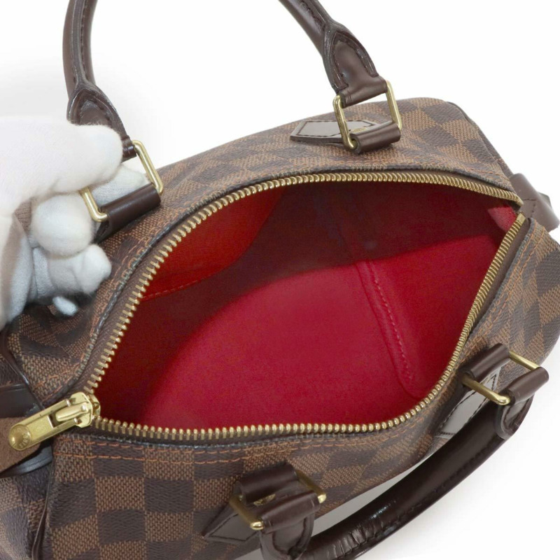 路易威登 Damier Speedy 25 手提包，Ebene 棕色，N41532，金色五金配件。-5