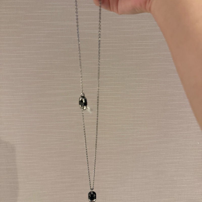 💖Hermes Chaine Maillon 豬鼻 項鍊💖全新 黑銀-8