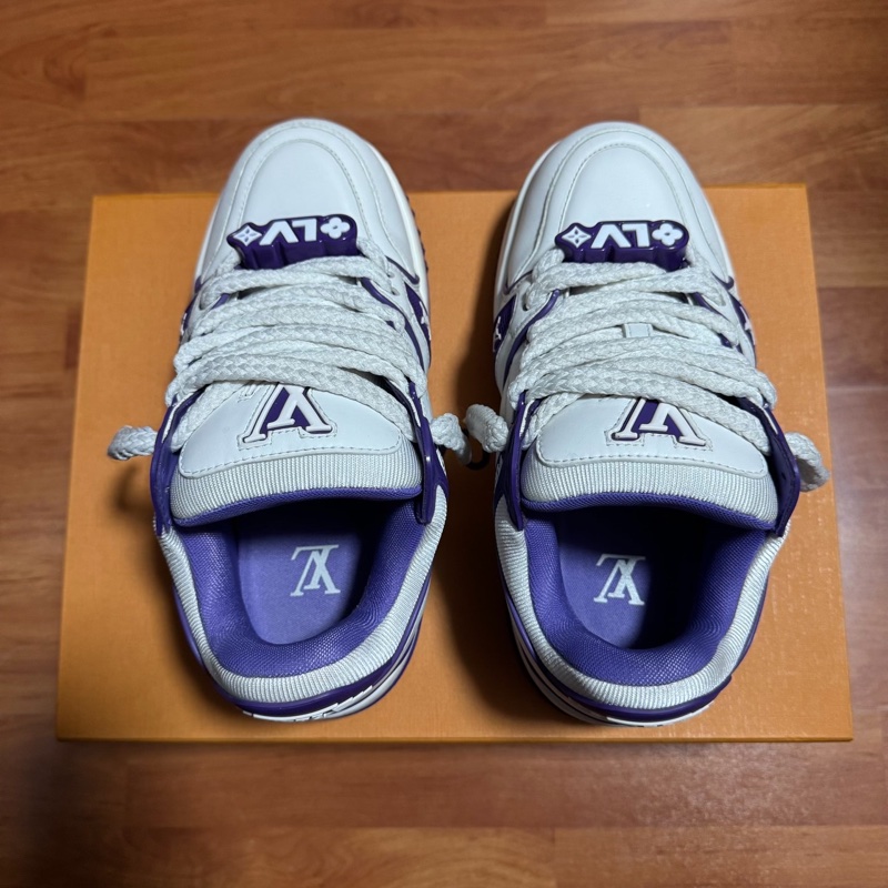 Lv Trainer Maxi小胖丁 路易威登 女款 白紫色36碼-3
