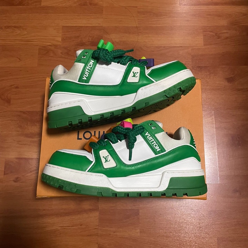 Lv Trainer maxi綠色 路易威登白綠胖丁 41.5碼-2