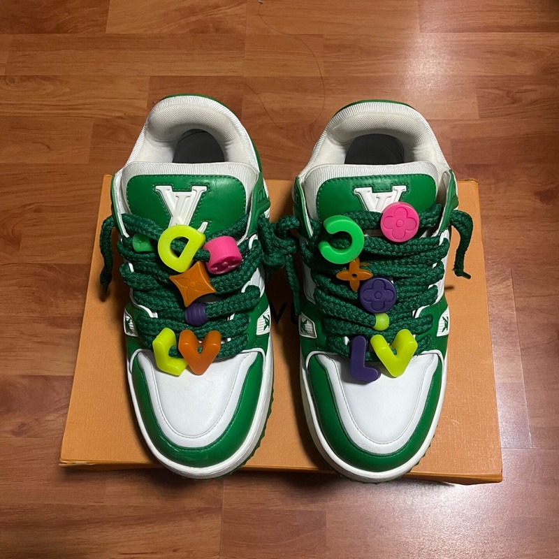 Lv Trainer maxi綠色 路易威登白綠胖丁 41.5碼-3