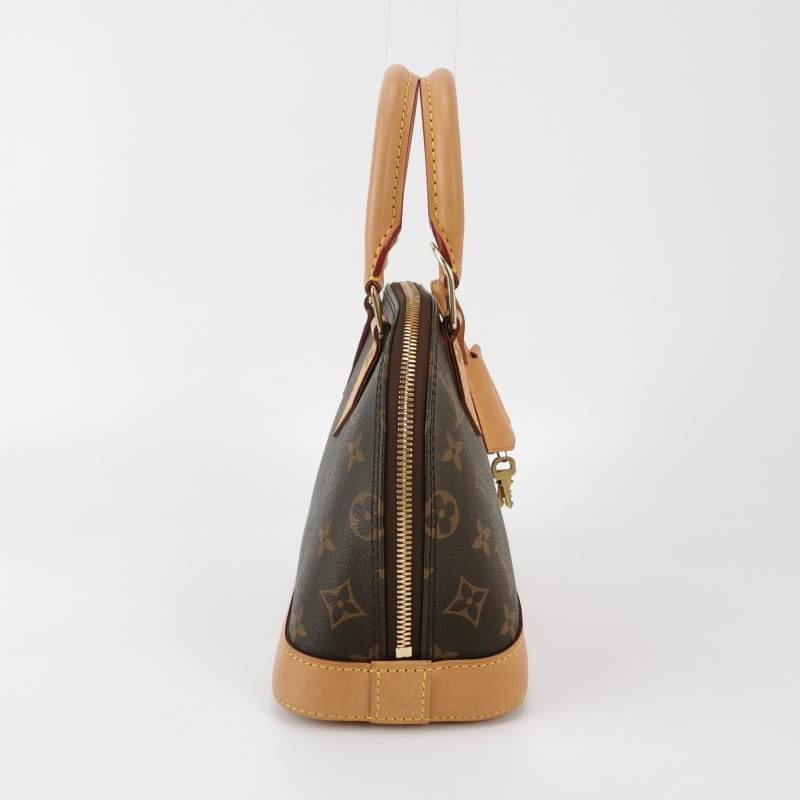Louis Vuitton (LV) AlmaBB植鞣革Monogram印花貝殼包斜挎包肩背包晶片款-3