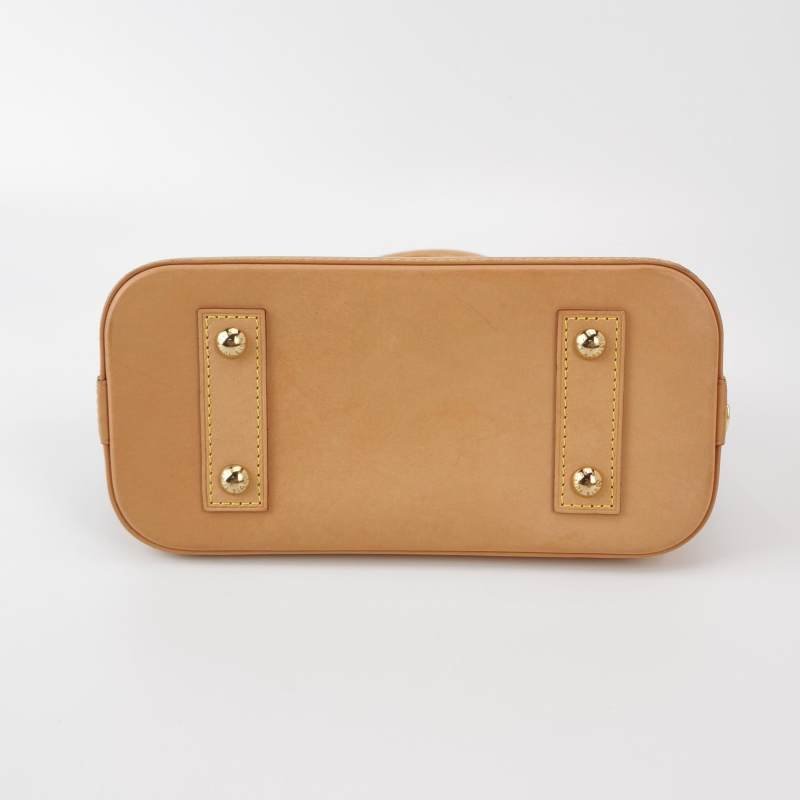 Louis Vuitton (LV) AlmaBB植鞣革Monogram印花貝殼包斜挎包肩背包晶片款-5