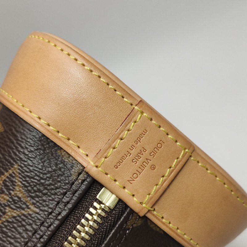 Louis Vuitton (LV) AlmaBB植鞣革Monogram印花貝殼包斜挎包肩背包晶片款-17