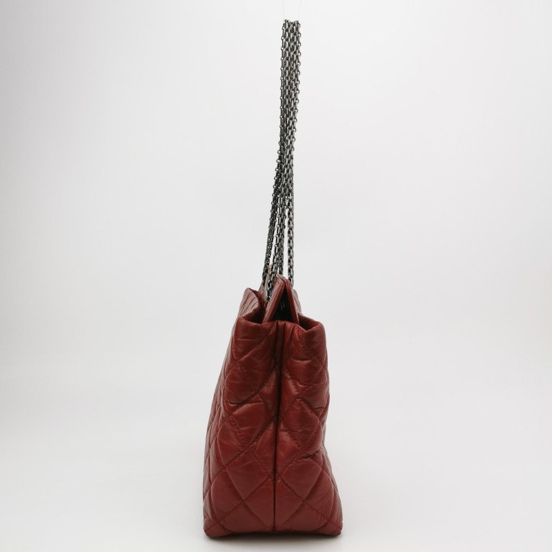Chanel 2.55 Bag油蠟皮菱格絎縫長方形旋扣單肩包-3