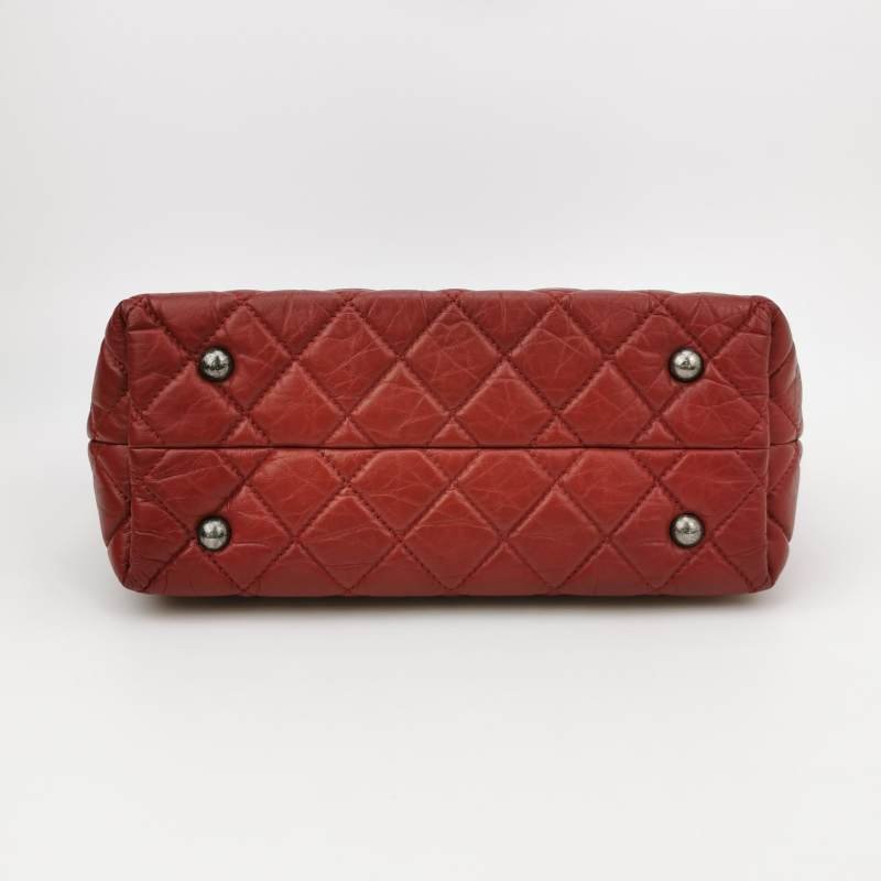 Chanel 2.55 Bag油蠟皮菱格絎縫長方形旋扣單肩包-5